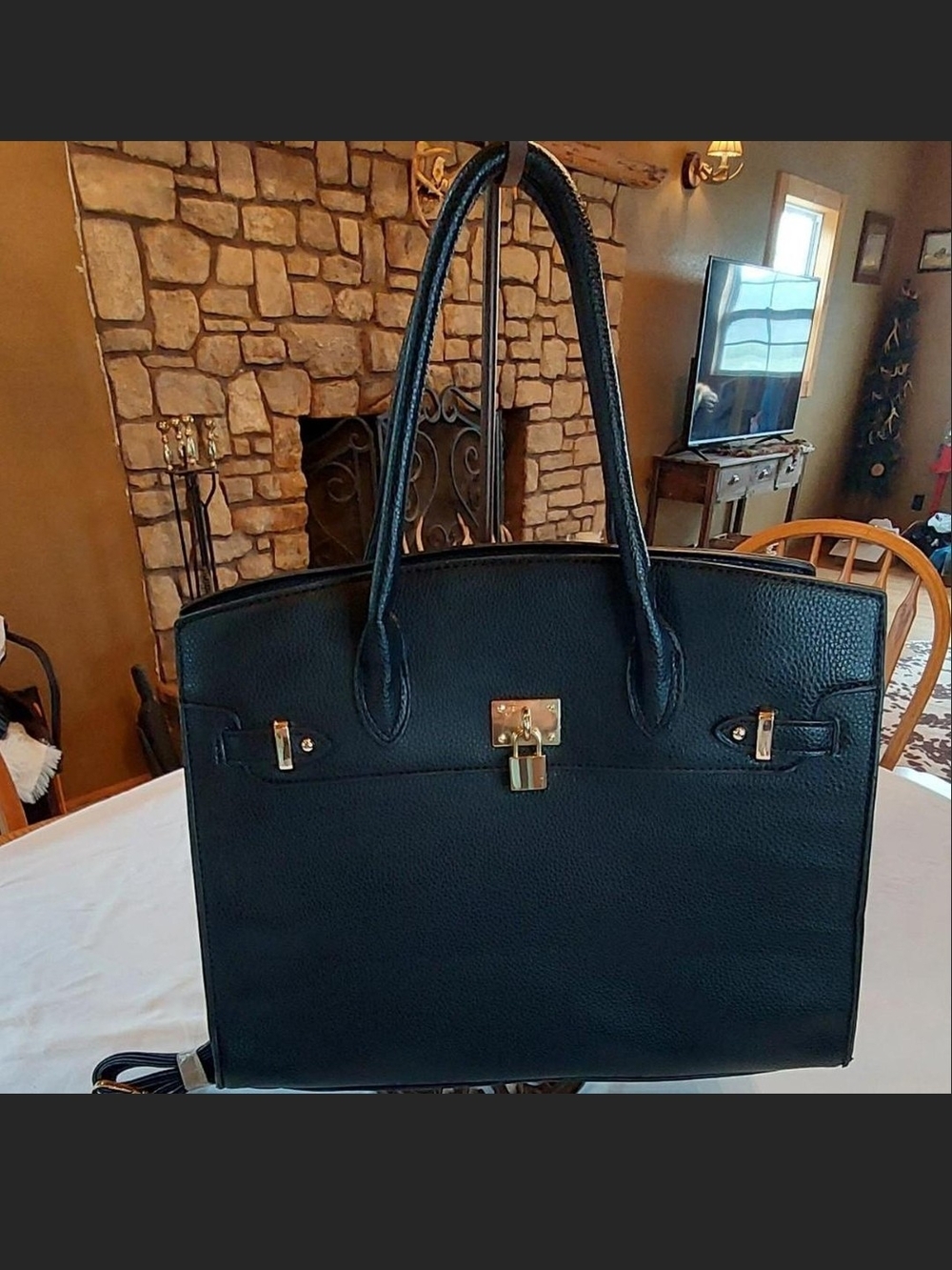 Unbranded LG Black Satchel w/ Crossbody Strap